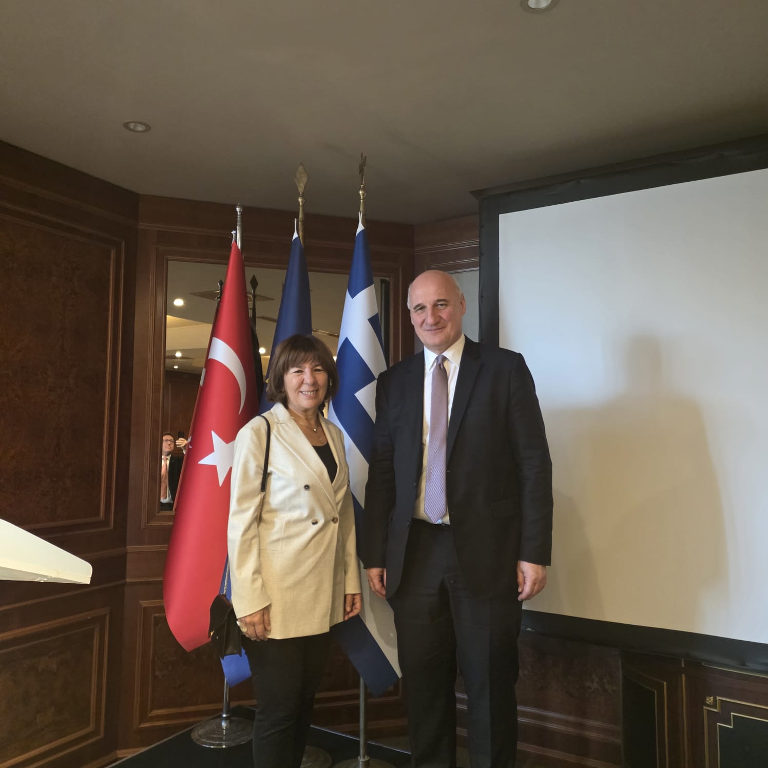 H.E. Theodoros Bizakis, Ambassador, and Mrs. Itir Ipekel Tsiropoulos H.E. Theodoros Bizakis, Ambassador, and Mrs. Itir Ipekel Tsiropoulos